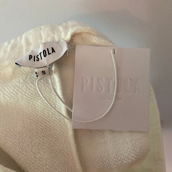 NWT Pistola Women's size Small White Terrycloth Baggy Sweatshorts Loungewear - Picture 2 of 10